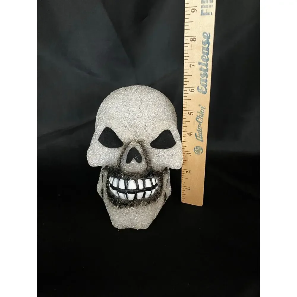 Popcorn Plastic Skull Halloween Decor Melted Plastic Skeleton Non Working